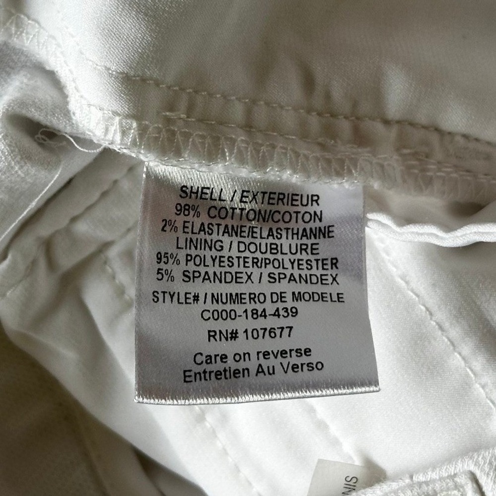 Alice + Olivia White Cotton Cuffed Mini Shorts Women's 4 - Picture 5 of 5